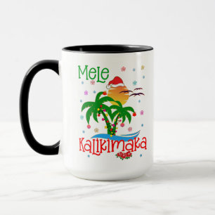 Mug Mele Kalikimaka Hawaiian Joyeux Noël Aloha