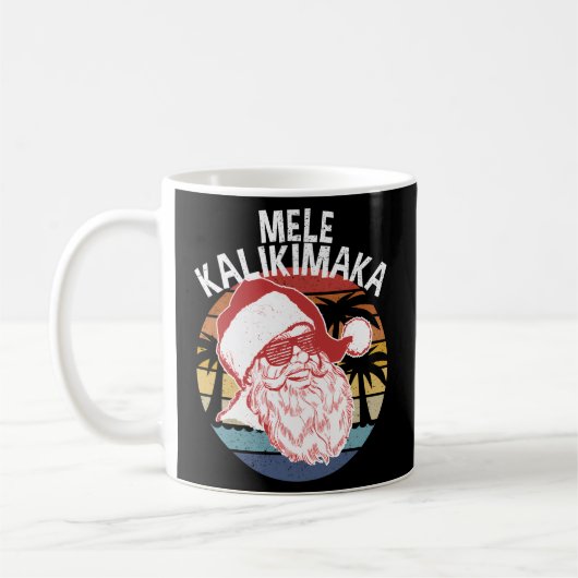 Mug Mele Kalikimaka Hipster Père Noël Palm Trees (Gauche)