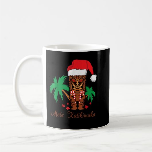 Mug Mele Kalikimaka Joyeux Noël Hawaïen Tiki (Gauche)