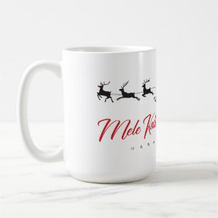 Mug Mele Kalikimaka Noël Santa avec le drapeau hawaïen
