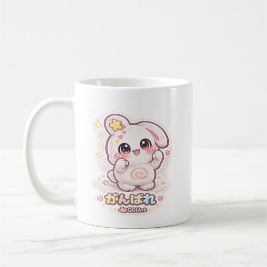 Mug Mello the Mochi Bunny - Do your best!  (Gauche)