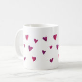 Mug Mélodie de coeur d'aquarelle (Devant gauche)
