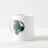 Mug Mélomane étranger du DJ - vert de reptile (Devant gauche)