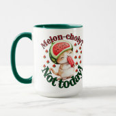 Mug Melon-choly ? Pas aujourd'hui ! - Chat mignon avec (Gauche)