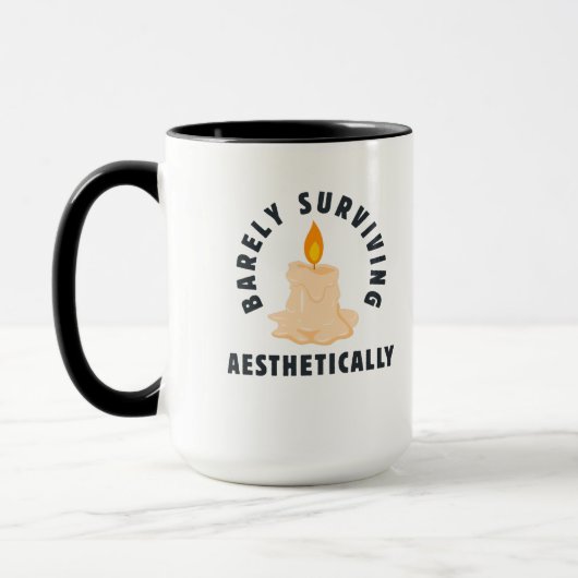 Mug Melting Candle "Barely Surviving Aesthetically" (Gauche)