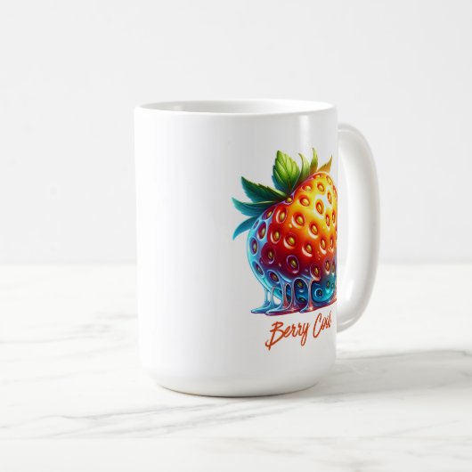 Mug Melting Strawberry-Drippy Art (Devant droit)