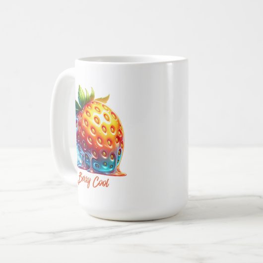 Mug Melting Strawberry-Drippy Art (Devant gauche)