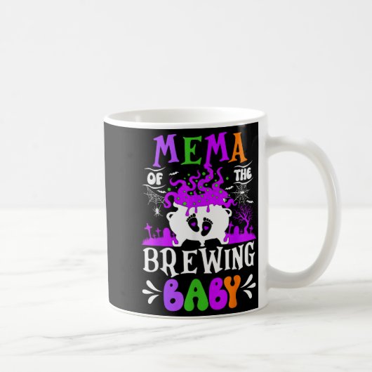 Mug Mema Of The Brewing Baby Grandma To Be Halloween  (Droite)