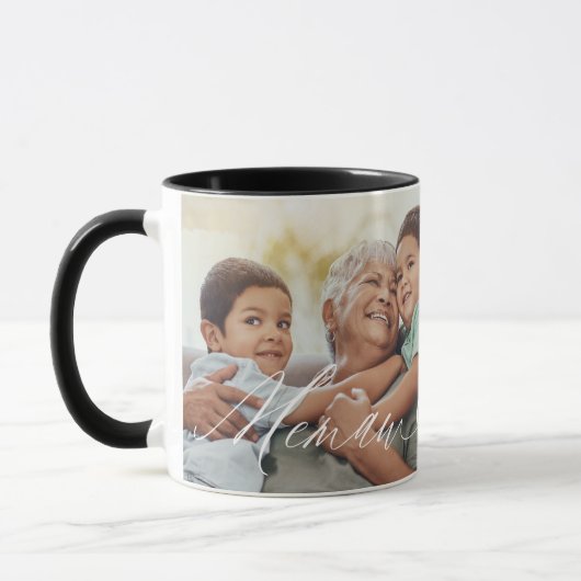 Mug Memaw Script Heart Grateful pour chaque instant ph (Gauche)