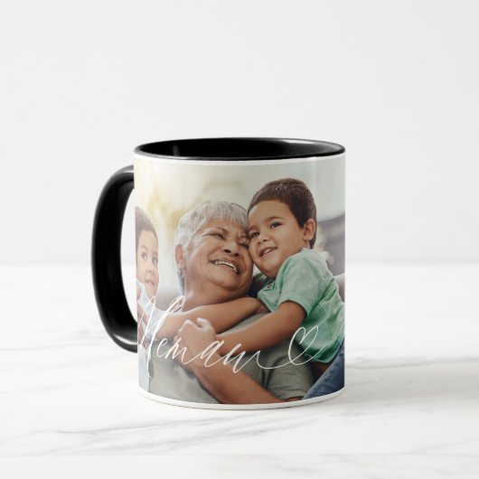 Mug Memaw Script Heart Grateful pour chaque instant ph (Devant gauche)