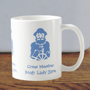 Mug Membre d'équipage du bateau - Le nom peut être per