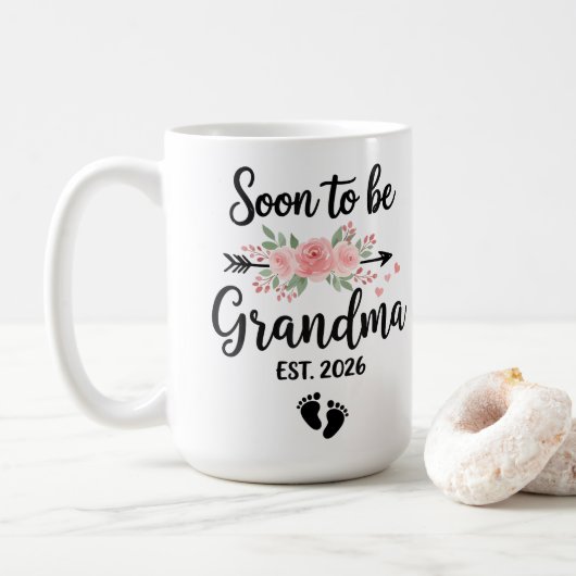Mug Mémé 2026 Bientôt Mémé 2026 (Avec donut)
