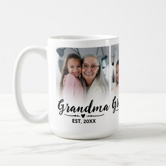 Mug Mémé a établi un script mignon noir 3 Photo (Gauche)