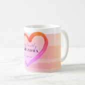 MUG MÉMÉ ADORABLE CŒUR OR ROSE (Devant droit)