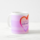 MUG MÉMÉ ADORABLE CŒUR OR ROSE (Devant gauche)