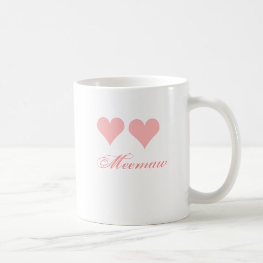 Mug mémé aux coeurs roses (Droite)