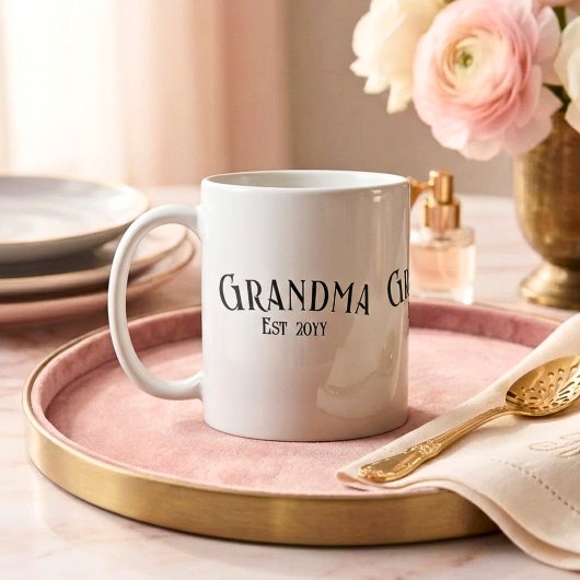 Mug Mémé chic personnalisée nom année