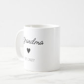 Mug Mémé Date de début Cadeau moderne pour une premièr (Devant gauche)
