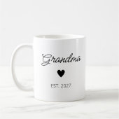 Mug Mémé Date de début Cadeau moderne pour une premièr (Gauche)