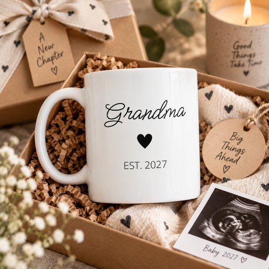 Mug Mémé Date de début Cadeau moderne pour une premièr