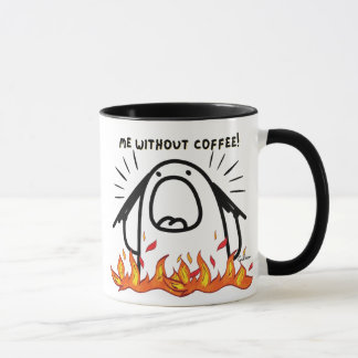 Mug Mème de café amusant : avant et après les moments