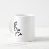 Mug Mème de chat drôle 6 7 renversant 67 (Devant gauche)