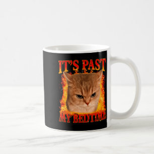 Mug Mème de chat drôle après l'heure du coucher hommes