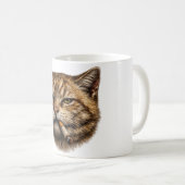 Mug Mème de chat drôle et cool qui fume une cigarette (Devant droit)
