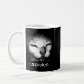 Mug Mème de chat drôle ibuprofène Rétro visage de chat (Gauche)