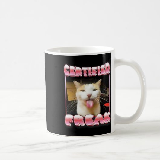 Mug Mème de chat drôle - Mème de chat factice certifié (Droite)