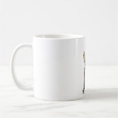Mug Mème de chat drôle stupide — Chat qui fume et boit (Gauche)