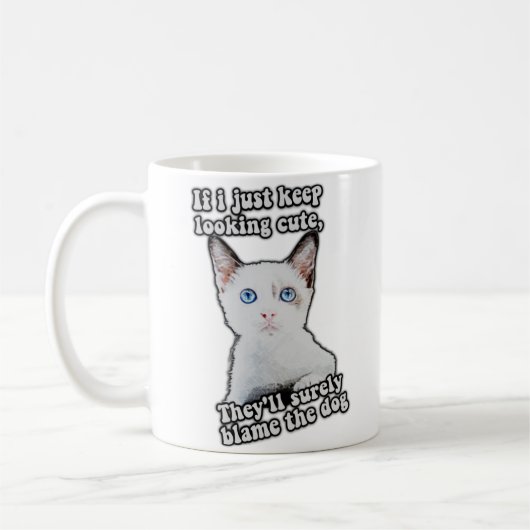 Mug Mème de chat fâché drôle pour les personnes chatte (Gauche)
