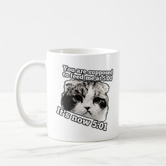 Mug Mème de chat fâché drôle pour les propriétaires de (Gauche)