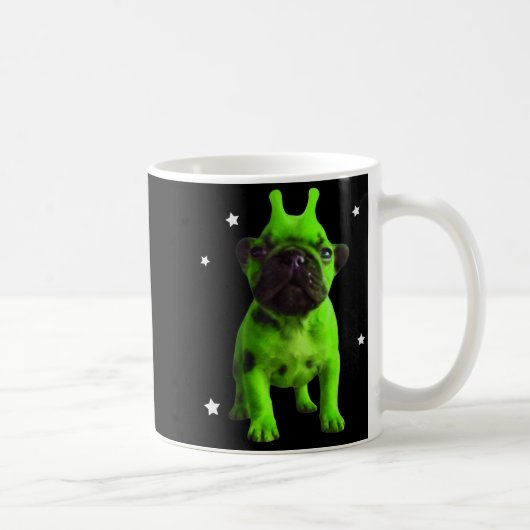 Mug Mème de chien extraterrestre Rétro Chien idiot Esp (Droite)