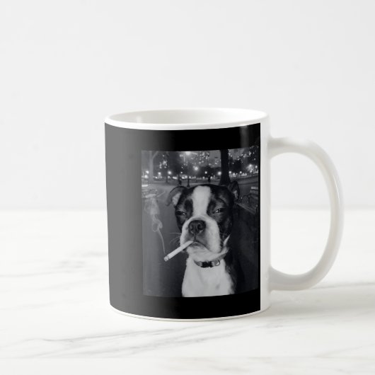 Mug Mème de chien qui fume drôle Cigarette Mème de chi (Droite)