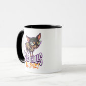 Mug Mème de Chihuahua sarcastique Zéro Froidure Toute (Devant gauche)
