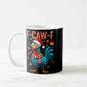 Mug Mème de coq F-caw-f drôle de poulet Fcawk Noël (Gauche)