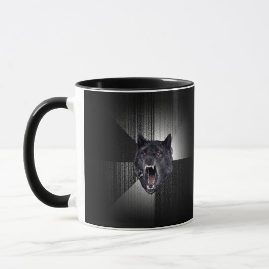 Mug Mème de loup de folie (Gauche)