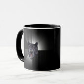 Mug Mème de loup de folie (Devant gauche)