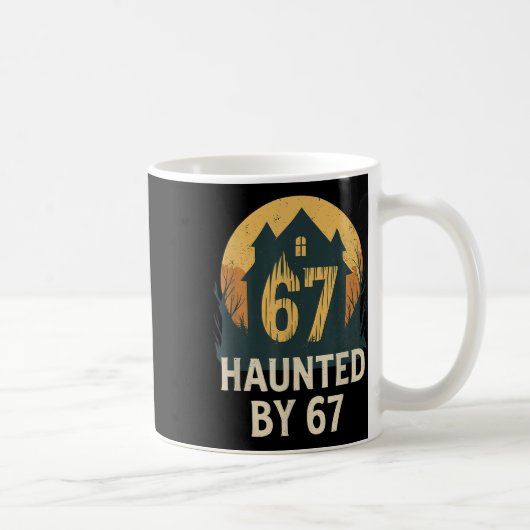 Mug Mème de maison hantée effrayant 67 Humour mathémat (Droite)