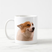 Mug Mème de mème de Corgi souriant double face (Gauche)