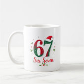 Mug Mème de Noël mignon six sept 67 6 7 Vacances (Gauche)