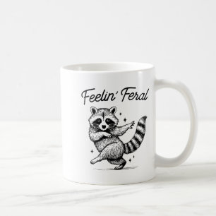 Mug Mème de Raton Laveur Vintage Sentiment Félin Drôle