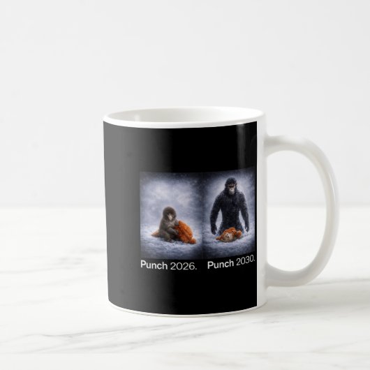 Mug Mème de singe mignon punch design d'animal drôle  (Droite)