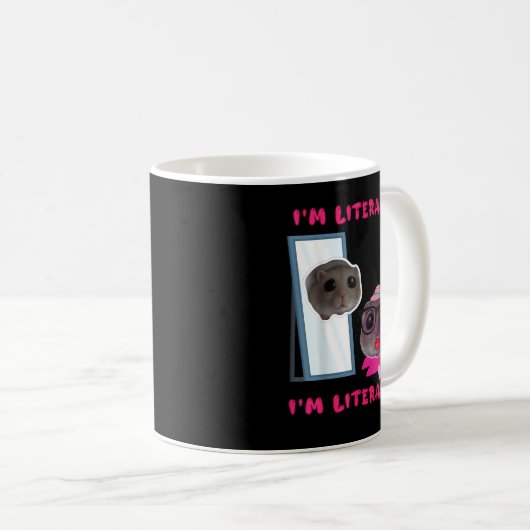 Mug Mème de souris triste Funny Hamster (Devant droit)