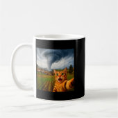 Mug Mème de Tornade de Selfie de Chat Drôle (Gauche)