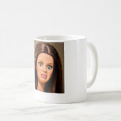 Mug Mème de visage de poupée dégoûtant drôle  (Devant droit)