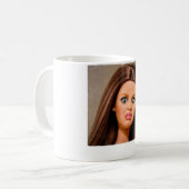 Mug Mème de visage de poupée dégoûtant drôle  (Devant gauche)