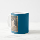 Mug Mème drôle de chat Sphynx fumeur minimal (Devant gauche)