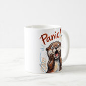 Mug Mème drôle de loutre paniquée (Devant droit)